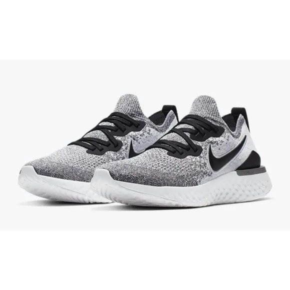 Nike Epic React Flyknit 2 Womens Running Shoe Black White BQ8927-102 NEW Multi - Picture 8 of 10